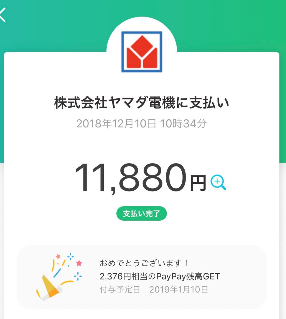 ヘアアイロンをPayPay決済